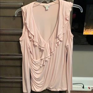 Long sleeve cut out blouse